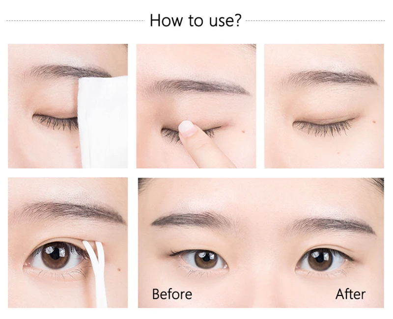 600 шт. больших глаз невидимых двойных веклевых наклеек для макияжа с прозрачной коричневой полоской в складку теневых инструментов