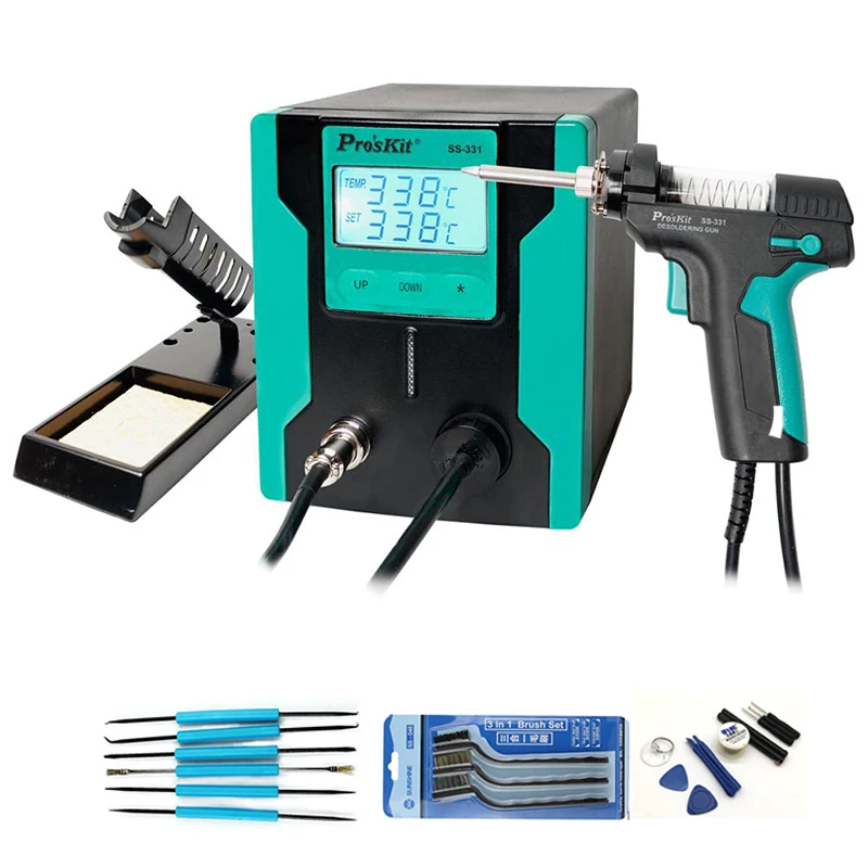 Pro'sKit SS-331H ESD ЖК-цифровой насос для распайки Высокая мощность сильное всасывание BGA присоска для ремонта печатной платы