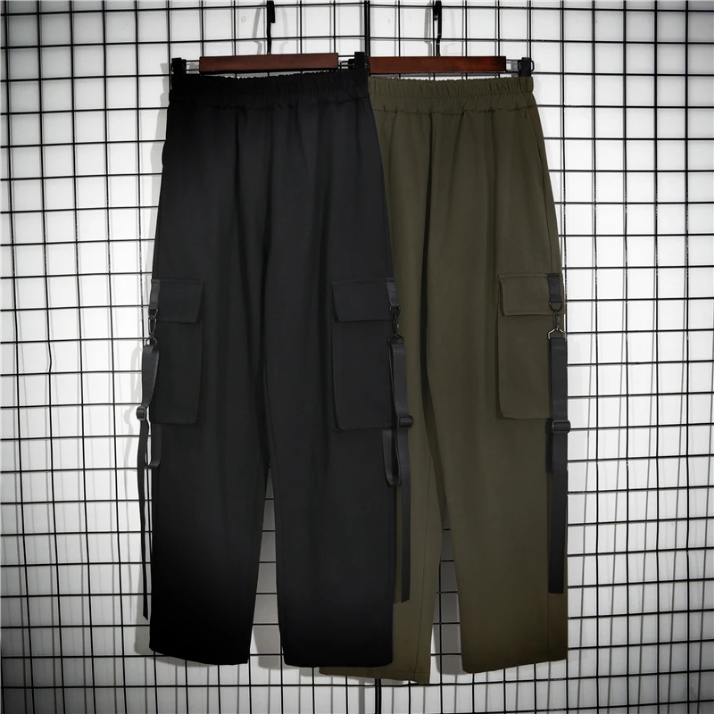 

Женские брюки с высокой талией, брюки-карго ярких цветов, спортивные брюки с карманами, уличная одежда на осень и весну, повседневные брюки, ...