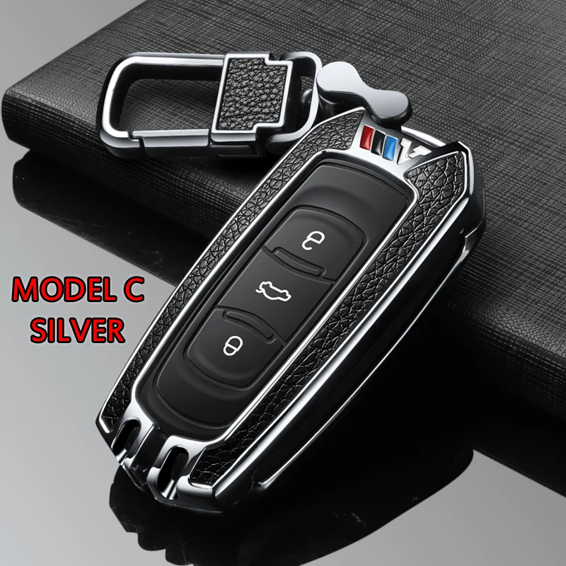 

Metal + Silicone Car Remote Key Cover Case Key Shell For Geely coolray X6 Emgrand Global Hawk Borui GX7 GS X6 Boyue Accessories