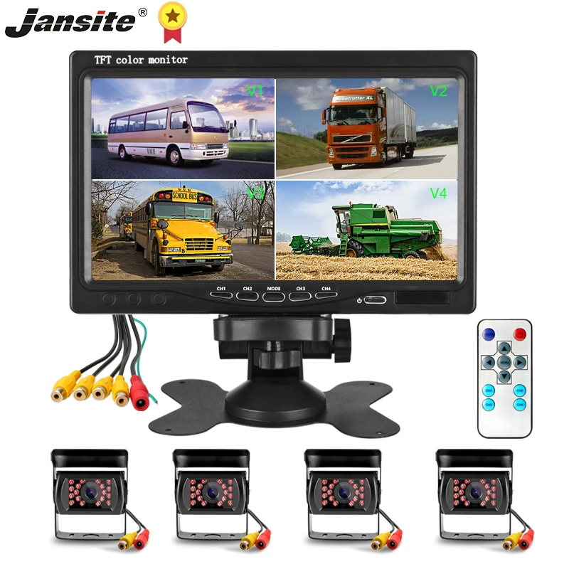 Автомобильный монитор Jansite 7 &quotlcd TFT камера заднего вида для грузовиков автобусов