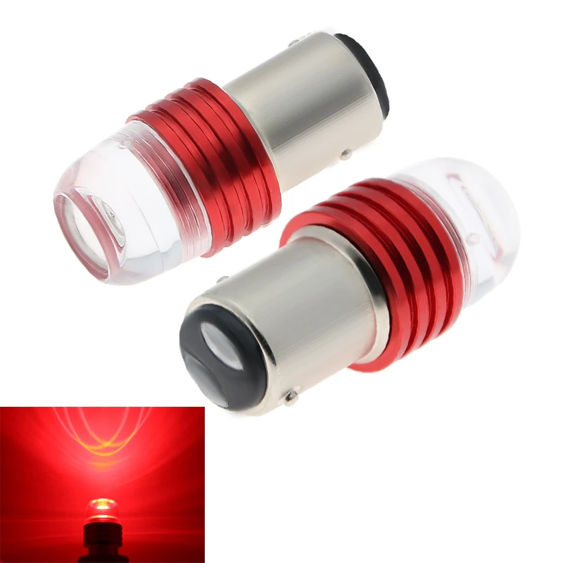 

10pcs Car Light Strobe Flashing 1157 LED Red Car Tail Brake Light Projector Lamp Bulb decorative lighting
