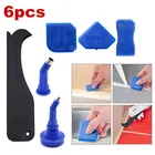 6 шт. шприц для заделки швов набор инструментов, силиконовый герметик для цементации в Отделочный Инструмент для Кухня Ванная комната пол герметик уплотняющий силикон насадка комплект