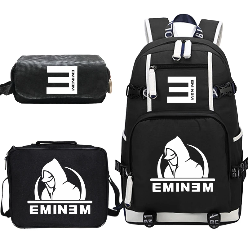 Комплект холщовых рюкзаков Eminem для детей и студентов детские дорожные ранцы