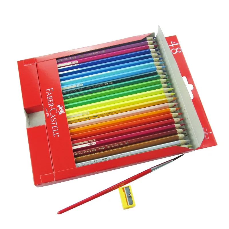 Водостойкий карандаш Faber Castell 12/24/36/48 цветов набор нетоксичных карандашей для