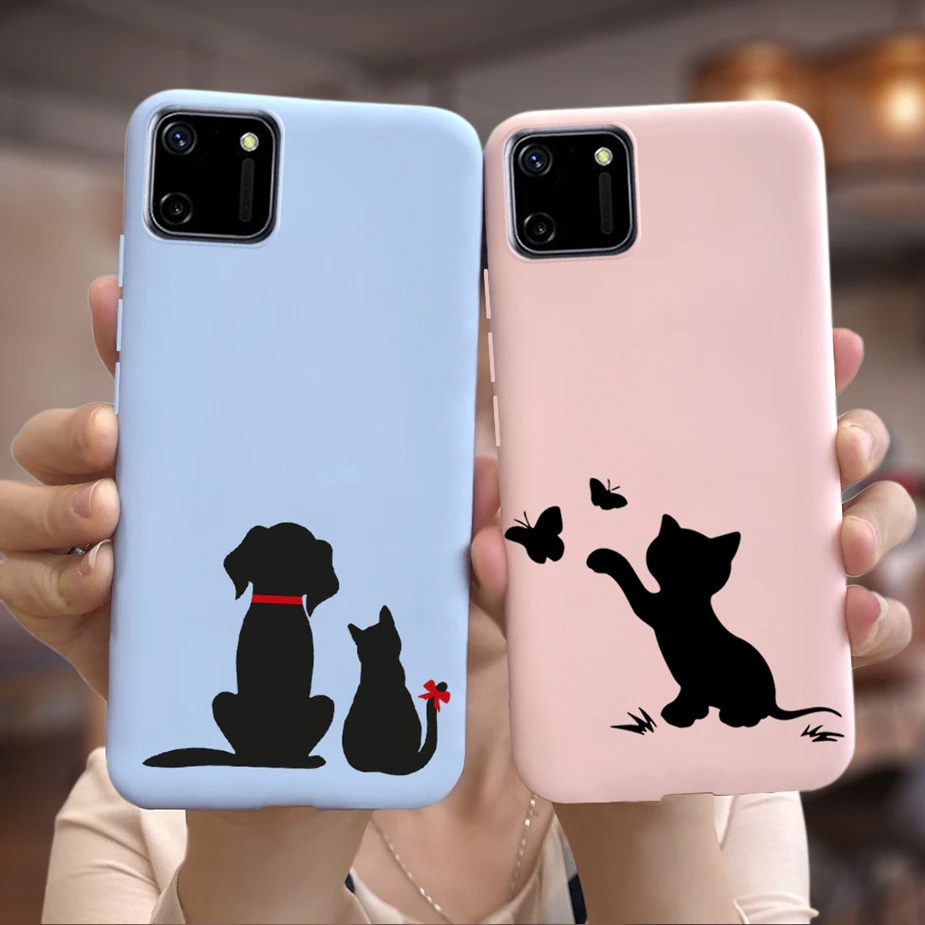 Чехол для Realme C11 Мягкий Силиконовый ТПУ чехол с милым рисунком Oppo 2021 C 11 чехлы