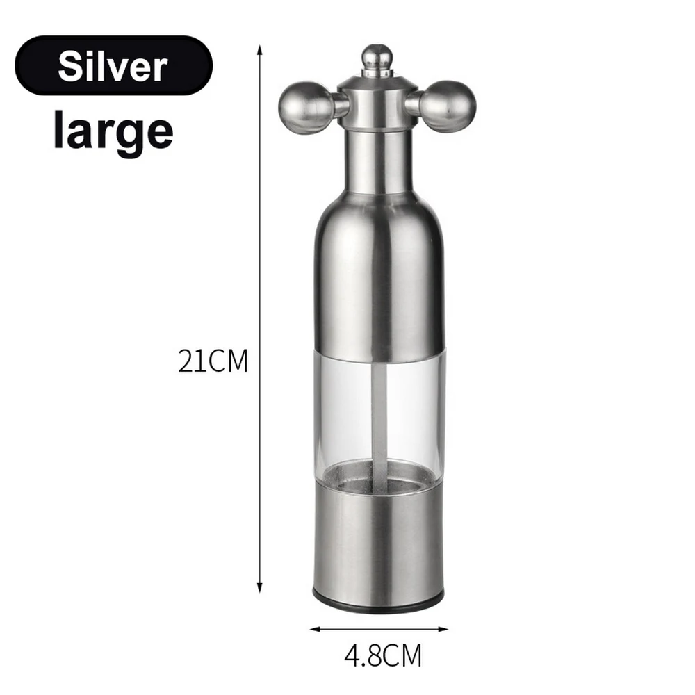 

Pepper Grinder Large Capacity Manual Thickened 304 Stainless Steel Ceramic Core Adjustable Kitchen Seasoning Sea Salt Grinder