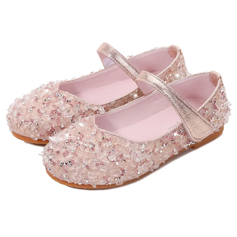 

Туфли для девочек, со стразами, стразы, мягкие блестящие, 23-36