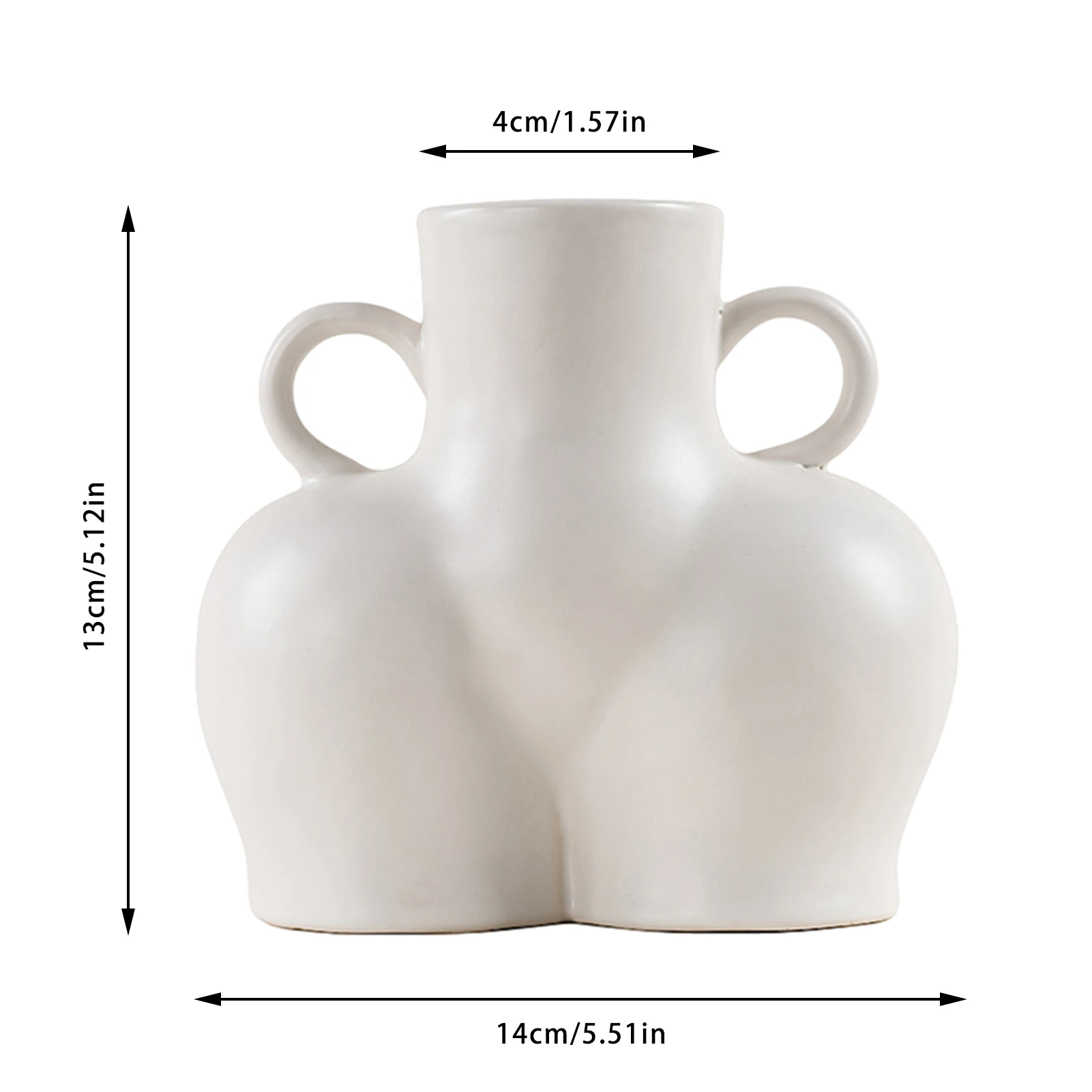 

Body Flower Tabletop Vase Ceramic Minimalist Flower Vase No Bouquet Crafts Figurines Resin Arrangement Container Home Decoration