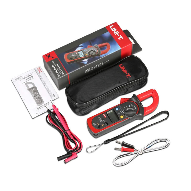 UNI-T UT201 AC 2A ~ 400A Цифровой мультиметр-зажим AC/DC детектор напряжения переменного тока