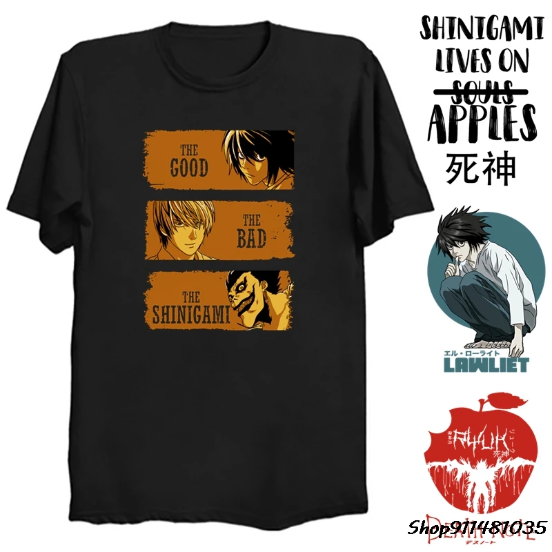 Футболка Death Note L Lawliet футболка хлопковая Повседневная Уличная одежда Deathnote топы