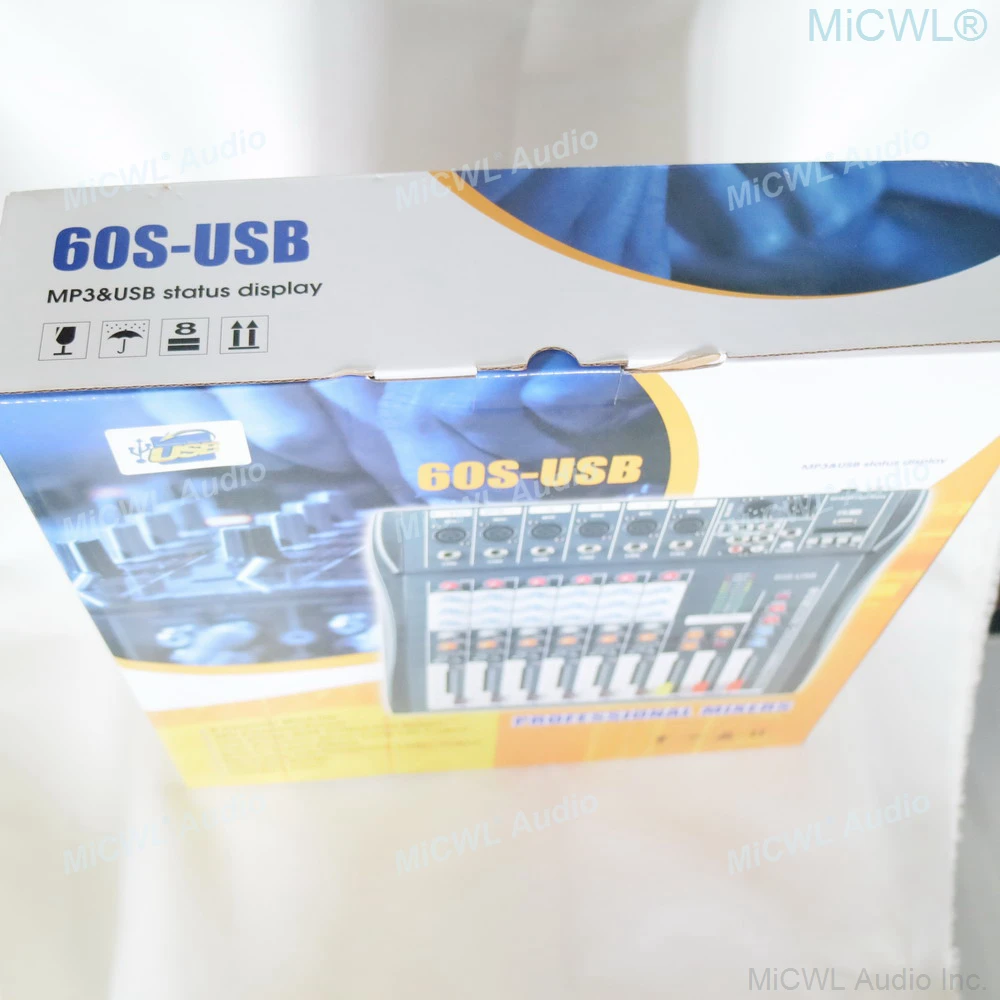 MiCWL Bluetooth 6 каналов аудио смеситель микрофон микшерный пульт dj микшер с 48V USB DSP один