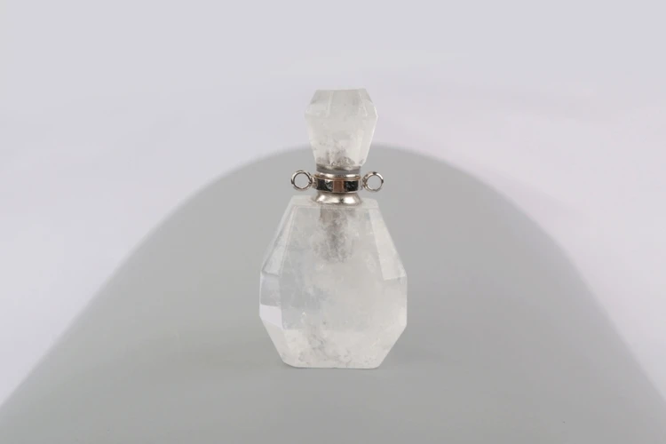 BOROSA multi-kind натуральный камень духи украшение с бутылочкой, 3 шт Серебряный Радужный флюорит аметисты духи Адаптер для установки на бутылку WX1197