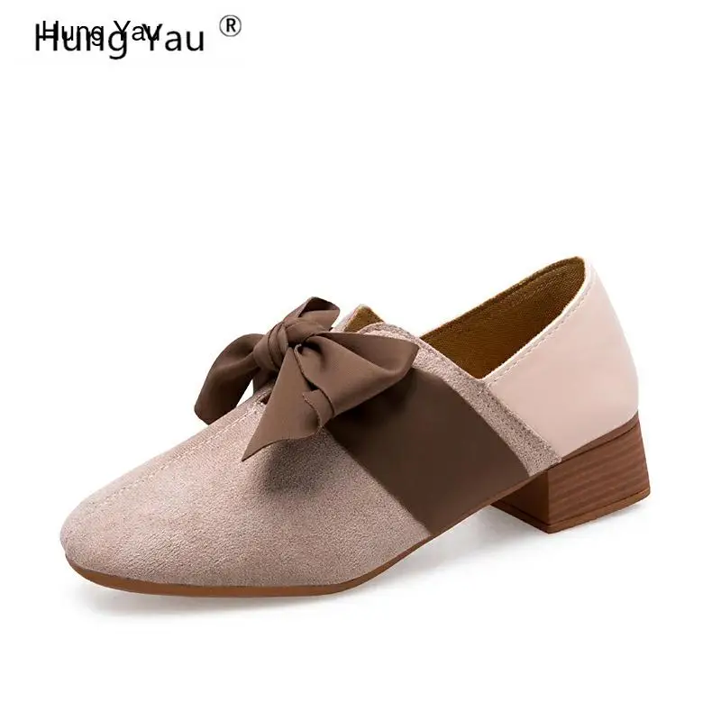 Туфли лодочки женские на высоком толстом каблуке с острым носком Размеры 35