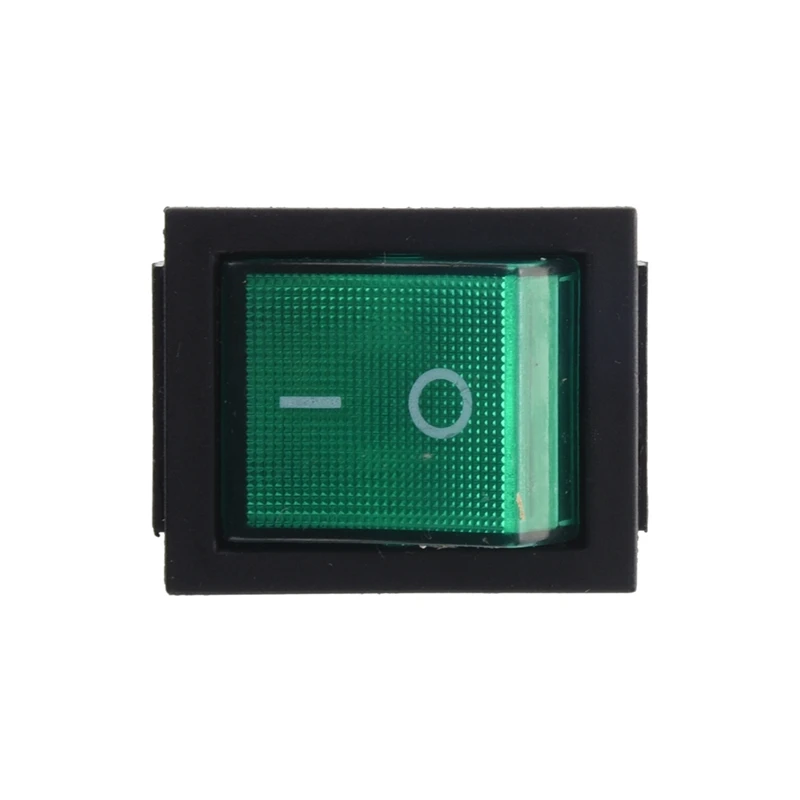 AC 16A/250V 20A/125V Зеленый светильник подсветкие DPDT ON/Водонепроницаемые мокасины