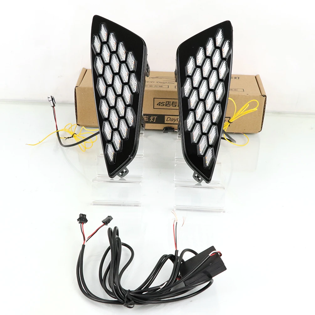 

Светодиодные дневные ходовые огни с указателем поворота, желтые для Toyota Sienna XSE 2021 2022, Автомобильные дневные ходовые огни, синие ночные огни, ...