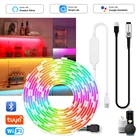 Bluetooth RGB Светодиодные ленты светильник 5V USB 5050 SMD Wi-Fi LED Гибкие светодиодные ленты HD ТВ настольных ПК Экран монитор светильник ing украшения дома