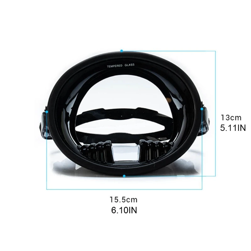 

Silicone Dive Mask Panoramic Wide View Diving Goggles Oval Dive Mask Fog Free