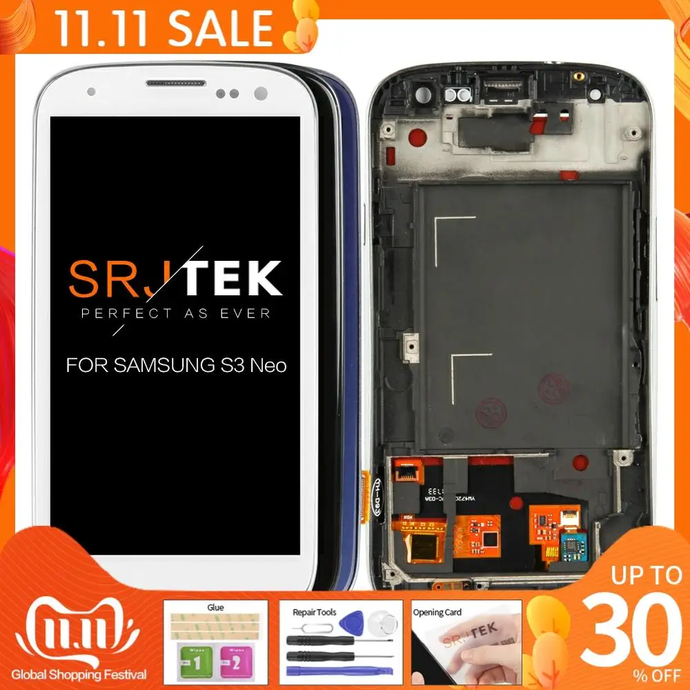 Тест 4 8 для Samsung Galaxy SIII S3 Neo i9301 i9300i i9308i i9301i ЖК дисплей сенсорный экран дигитайзер