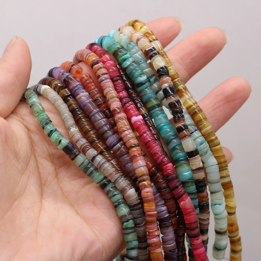 

Wholesale 4-6mm 100% AAA Natural Shell Spacer Mixed Color Beaded for Jewelry Making Bracelet DIY Necklace Accessories 60CM