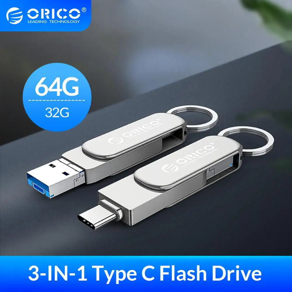 USB флеш накопитель ORICO 3 в 1 Type C USB3.0 Micro B 64 ГБ 32 0 память OTG U диск для телефона