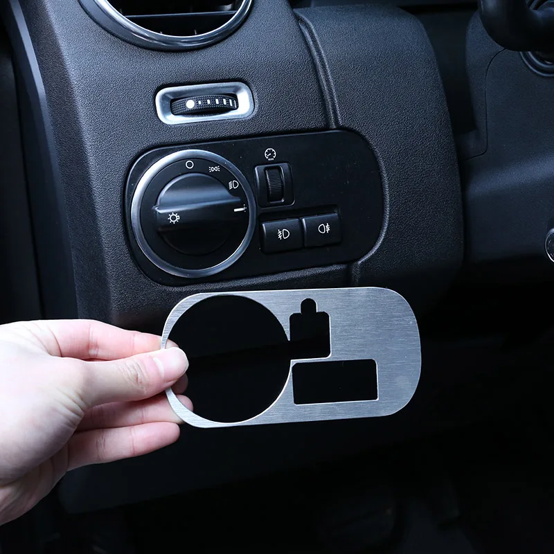 

For Land Rover Discovery 4 LR4 2010-16 Car styling Aluminum Alloy Car Headlight Switch Decoration Frame Sticker Car Accessories