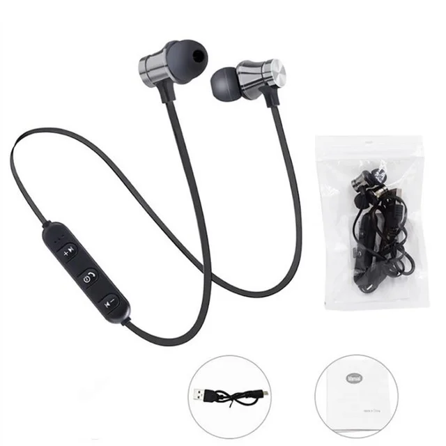 OPP bag Наушники в ухо беспроводные Bluetooth наушники с микрофоном наушники гарнитура с шейным ободом спортивные наушники для телефона - Цвет: OPP bag
