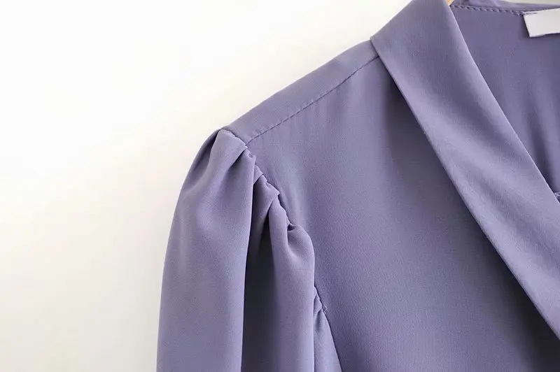 Bazaleas элегантные фиолетовые блузки mujer de moda 2019 винтажные шифоновые женские с