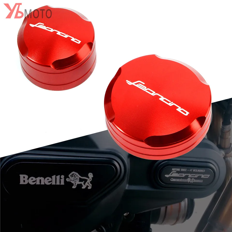 

Flash Deals Motorcycle Aluminum Cylinder Front & Rear Fuel Brake Fluid Reservoir Cover Tank Cap For benelli Leoncino 500 BJ500