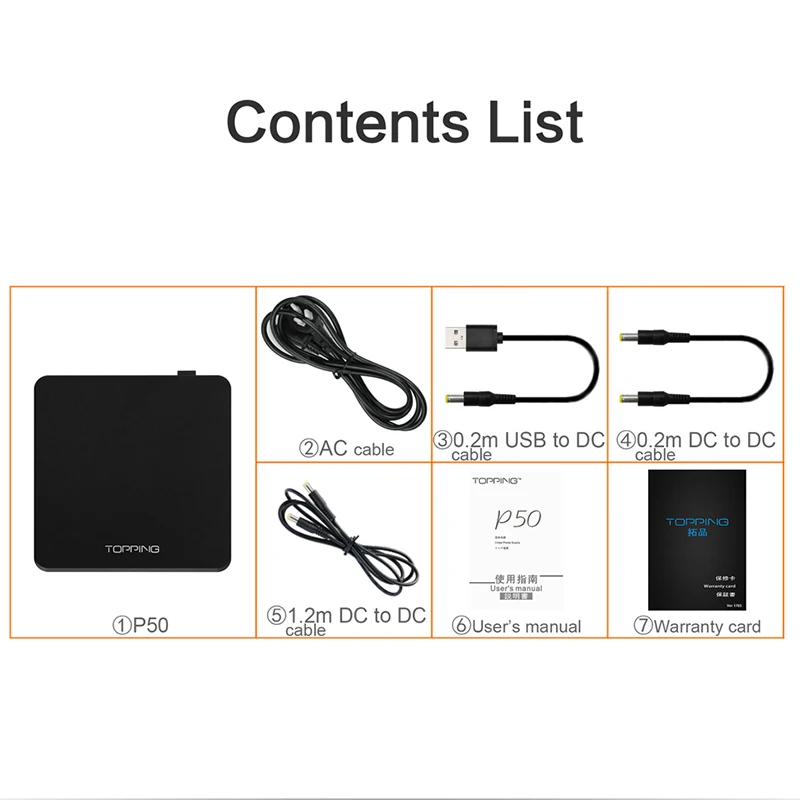 Линейный источник питания TOPPING P50 для D50S A50 DX3 PRO совместимый с глобальной напряжением 115 В/230 В|Усилители