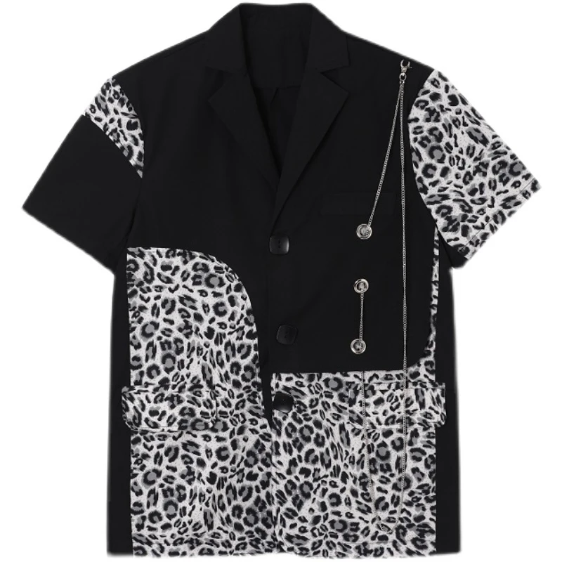 

XITAO Print Pattern Blouse Fashion New Vintage Pleated Pocket Small Fresh 2021 Summer Patchwork Single Breast Shirt LDD1779
