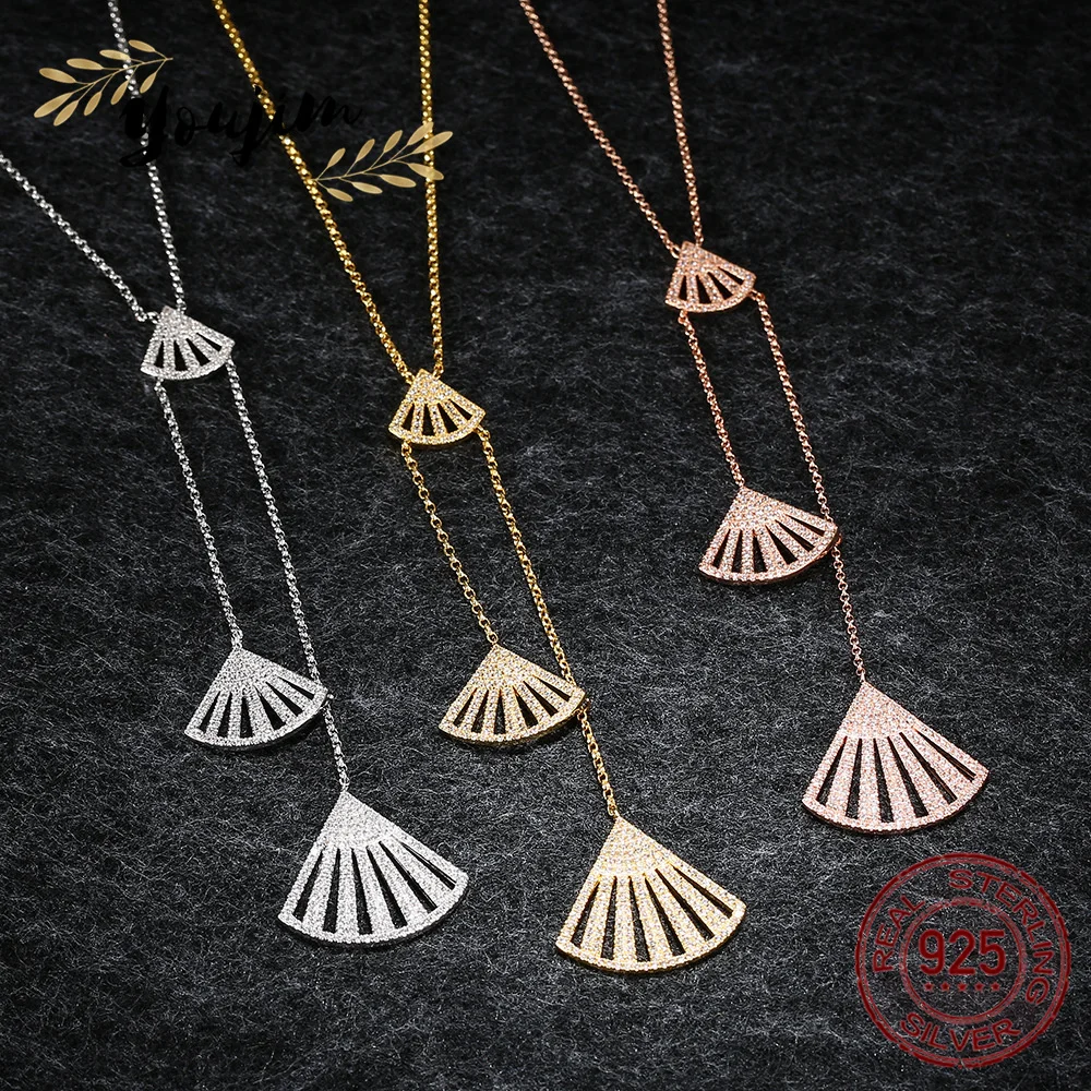 

Женское ожерелье из серебра 925 пробы, с цирконом