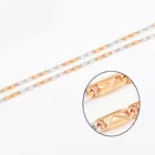 XP Jewelry-( 46 см x 2 мм) 18 дюймов 585 розовое золото микс белых плоских квадратных цепочек ожерелья для женщин мужчин модные ювелирные изделия