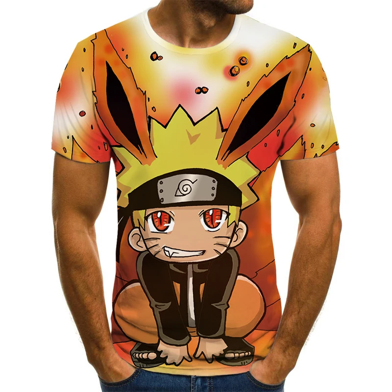 

Cool Harajuku T-shirt Street Boy Summer 3d Printing Fashion Round Neck T-shirt Casual Cartoon Anime Children's Top T-shirt