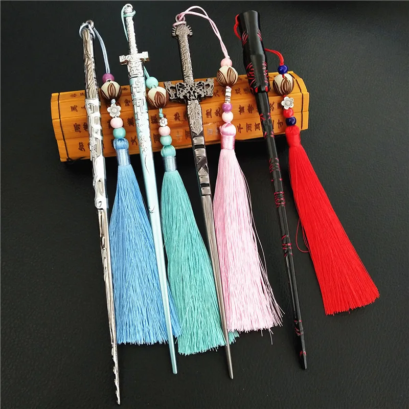 2PCS/Lot Anime MO DAO Chen Ling Headdress Hair Bun Alloy Model Cosplay Fans Gifts Ancient Chinese style hairpin Accessories 22cm 2PCS/Lot Anime MO DAO Chen Ling Headdress Hair Bun Alloy Model Cosplay Fans Gifts Ancient Chinese style hairpin Accessories 22cm