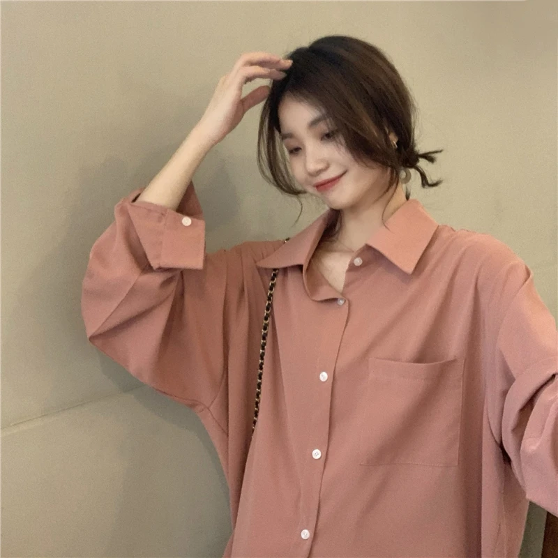 

spring and autumn sunscreen shirt summer 2021 new loose and lazy style design Hong Kong style long sleeve clothes