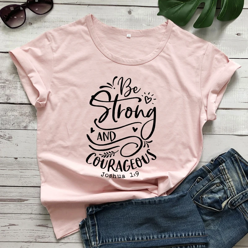 Футболка женская с надписью Be Strong And Brave|Футболки| |
