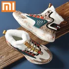 Мужские ботинки Xiaomi, зимние плюшевые теплые ботинки для снега, повседневная прогулочная обувь, водонепроницаемые Нескользящие уличные кроссовки, мужская теннисная обувь