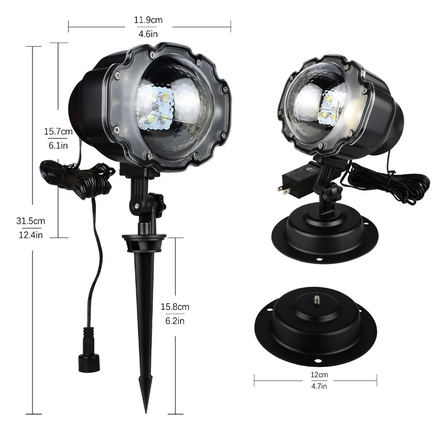 BEIAIDI Outdoor Christmas Snowfall Laser Projector Light Moving Holiday Lamp Led Stage For Garden Patio | Лампы и освещение