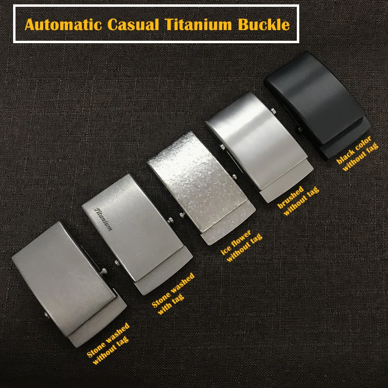 

Stone washing process Titanium automatic Belt Buckle 35 mm / 38 mm