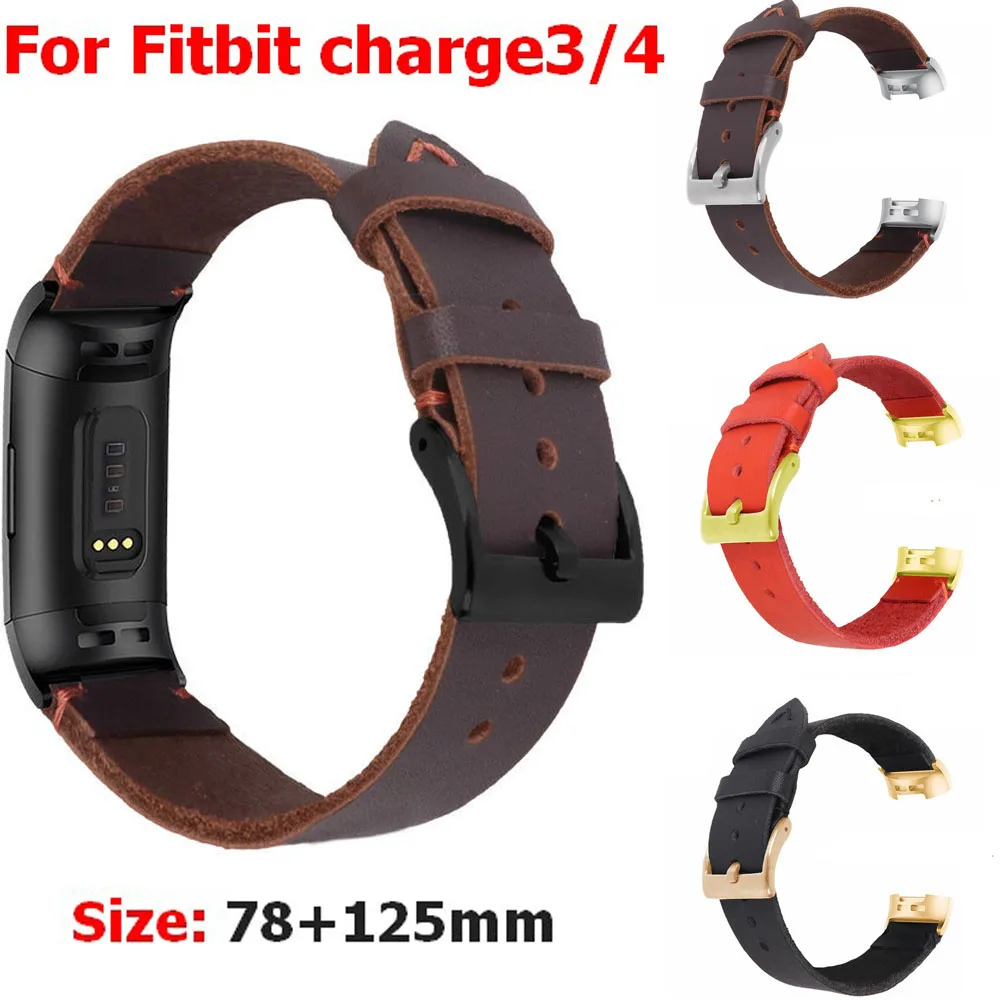 Высококачественный кожаный ремешок на запястье для Fitbit Charge 4 сменный браслета 3