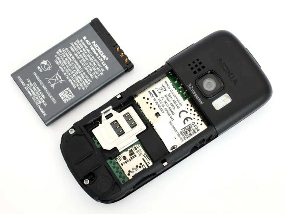 Nokia 6303 классический 6303C FM GSM мобильный телефон Поддержка Русская клавиатура разблокированный мобильный телефон