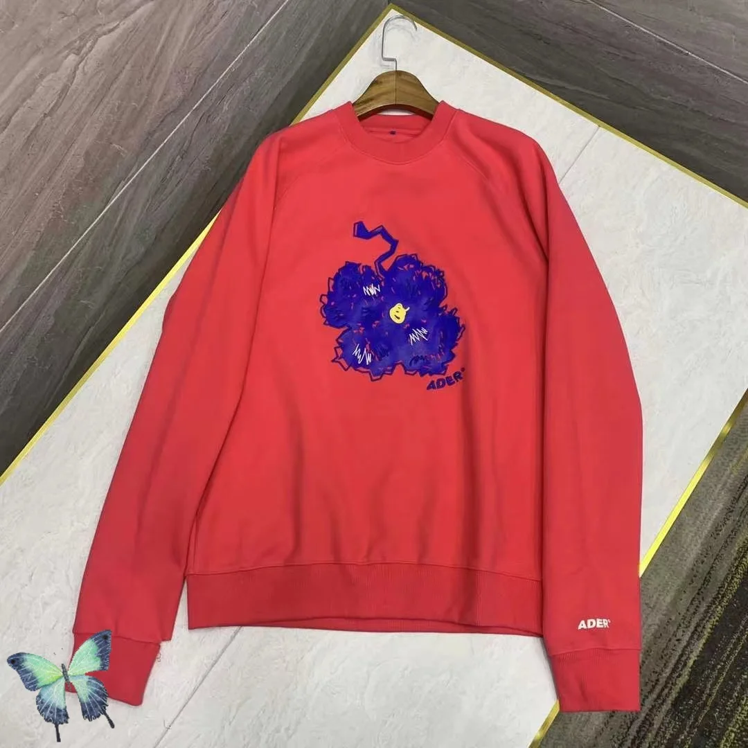

ADER ERROR Graffiti Flower Embroidere Pullovers Sweatshirt