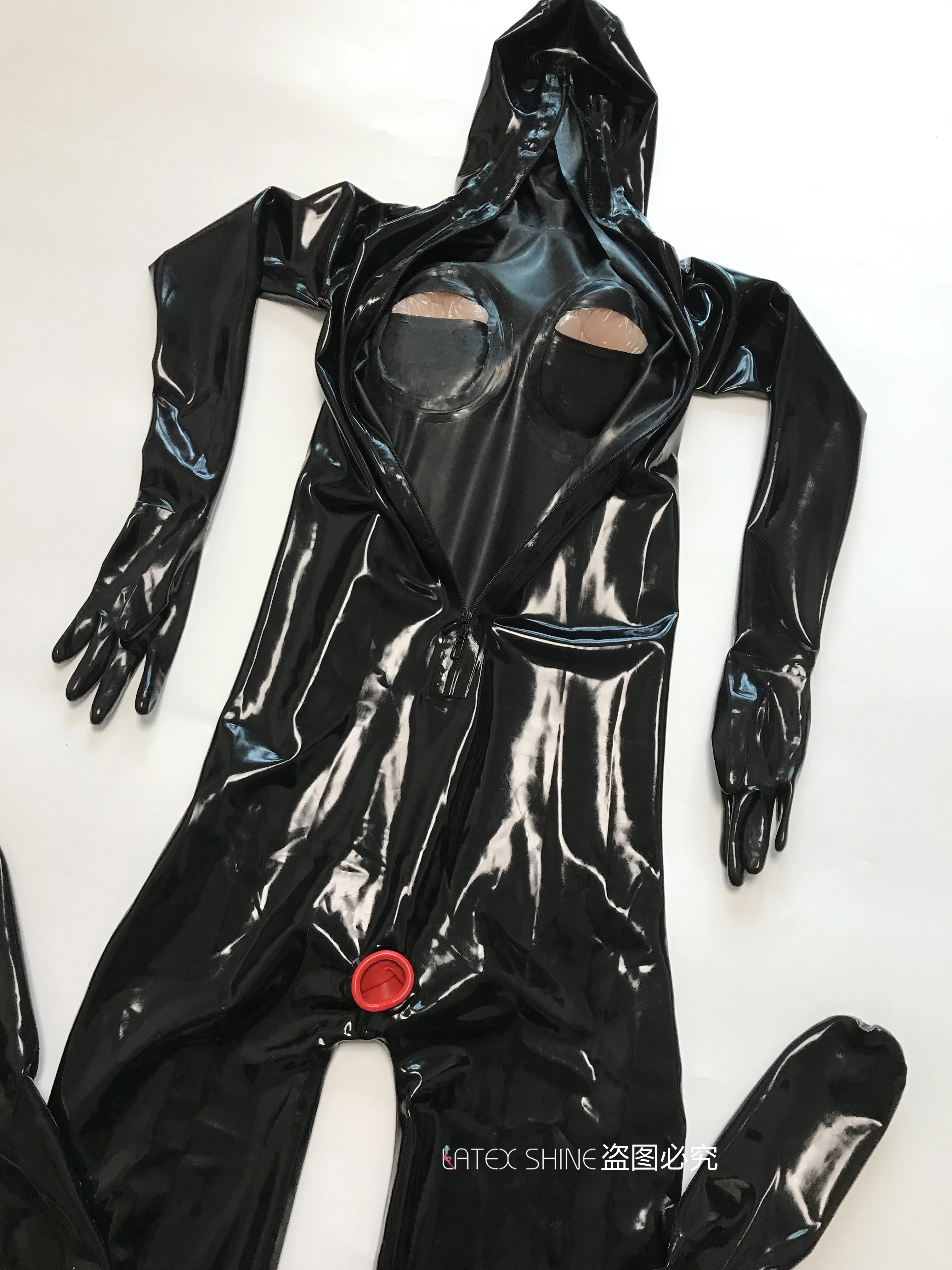 Сексуальные черные латексные полноразмерные перчатки носки силиконовые