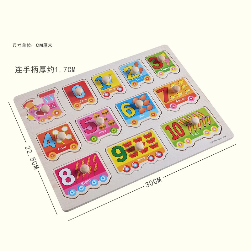 

4PCS Puzzle Jigsaw Children's Toy Montessori Educational Wooden Sets Table Game Interactive learning Toys Wood Puzzles For Kids