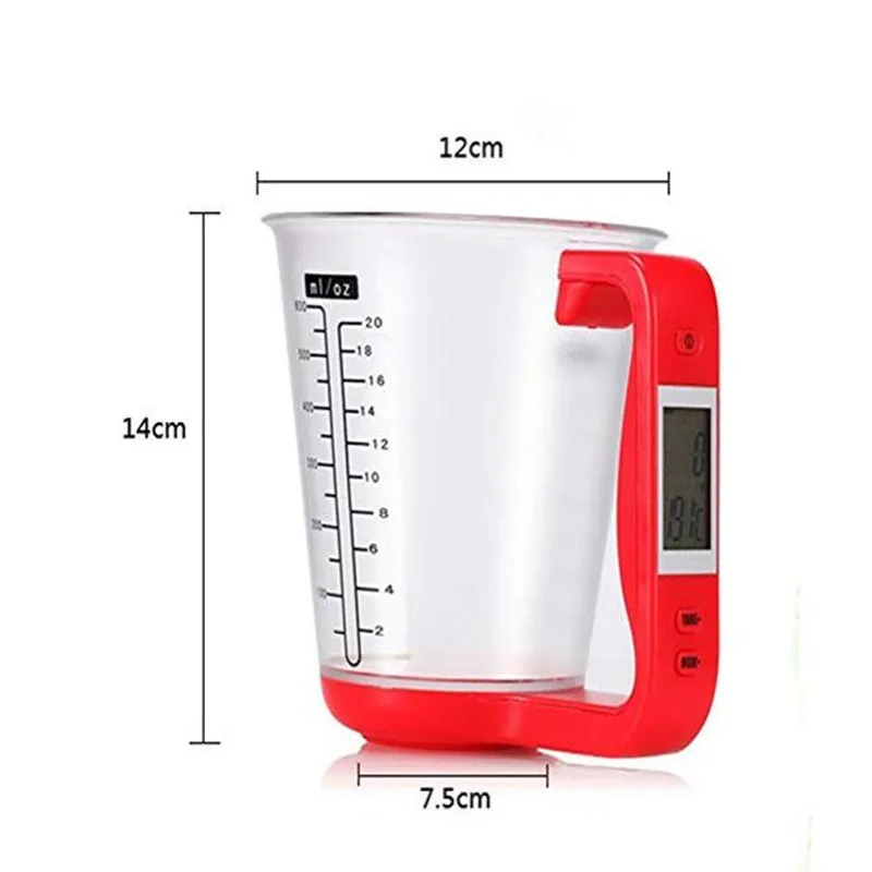 Цифровая мерная чашка со шкалой 1 кг с ЖК-дисплеем температура кухни объем еды вес