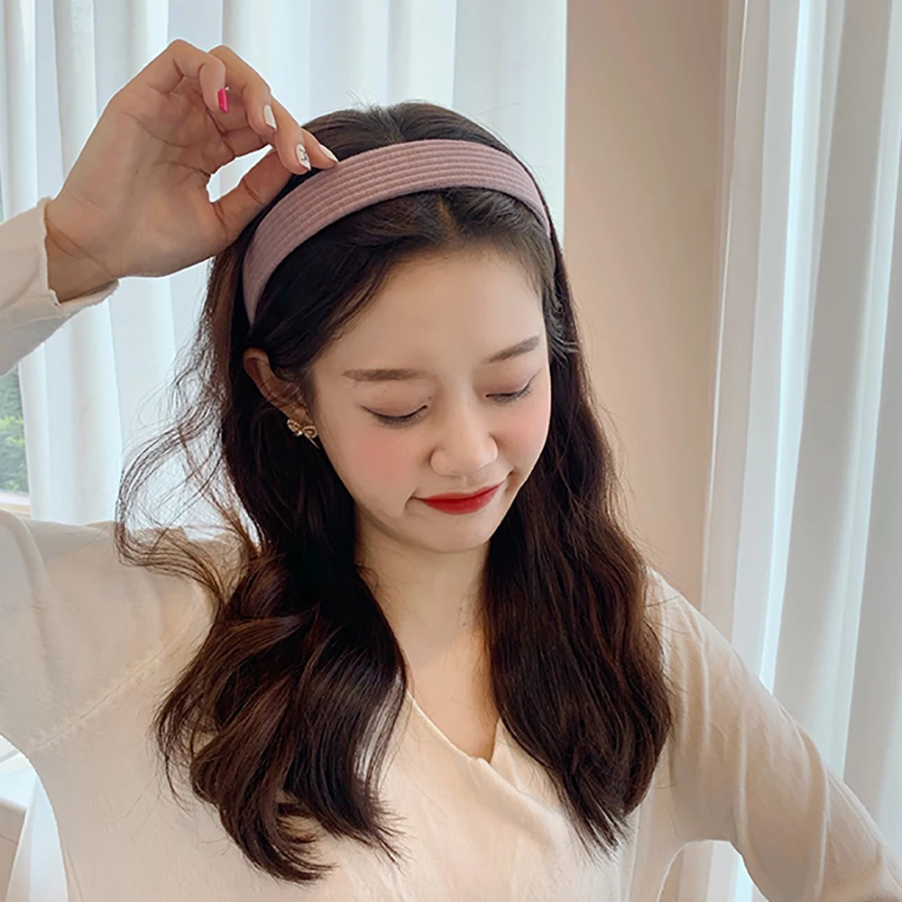 1 шт. простые бархатные вязаные повязки для волос Однотонные резинки маленькие на