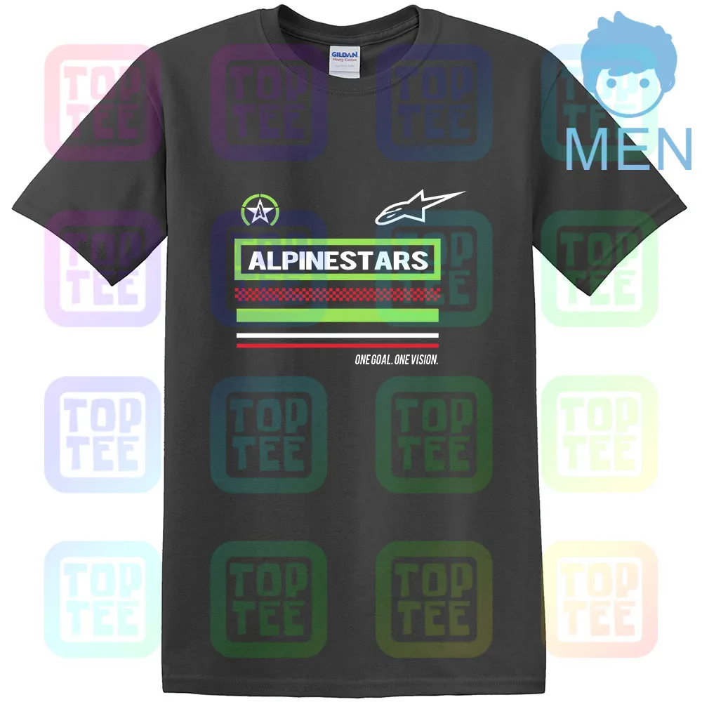 MEN-DARK GRAY Черная футболка Alpine Star - Цвет: MEN-DARK GRAY