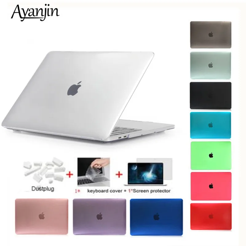 Кристальный \ матовый чехол для Apple Macbook Air Pro retina 11 12 13 15 дюймов сумка для ноутбука, для нового Mac book Air Pro 13,3 чехол A1932+ подарок