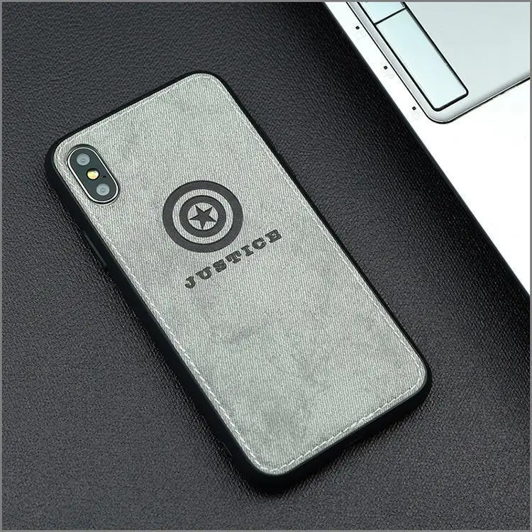 Марвел Мстители ткань чехол для телефона для Iphone 7 8 6 6s Plus X Xs Max Xr паук ткань мягкий чехол DC Вселенная холст силиконовый чехол